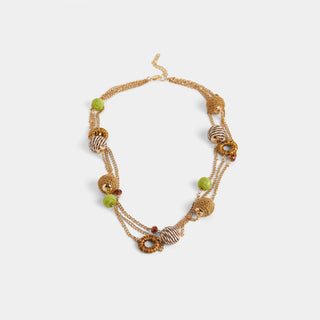Maroma Necklace - Green/Brown
