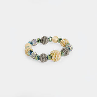 Farrin Stretch Bracelet - Grey/Gold