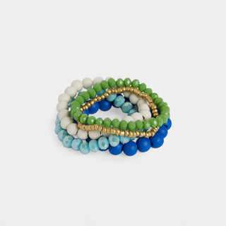 Darelyn Stretch Bracelet Stack - Blue/Green