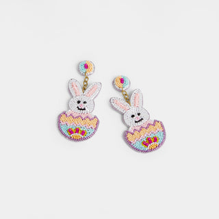 Easter Bunny Earrings - Multi Pastel