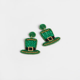Paddie Hat Earrings - Green