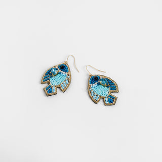 Gone Fishing Earrings - Blue
