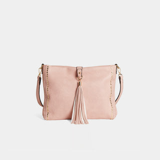 Billie Crossbody Bag w/ Tassel - Dusty Rose