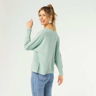 Relaxed Ciana Pullover Sweater - Sea Green