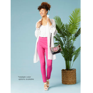 The Perfect Ponte Ankle Pant - Fuchsia Pink