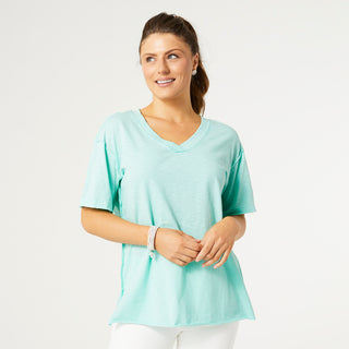 Jayda V-Neck Top - Mint Green