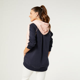 Kylee Two-Tone Sweatshirt - Pink/Navy