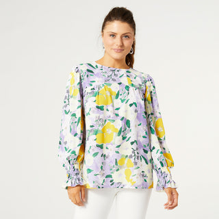 Imogen Floral Blouse - Purple/Yellow