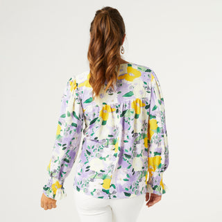 Imogen Floral Blouse - Purple/Yellow