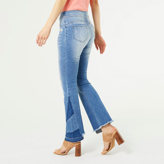 OMG Flare Jeans with Side Insert - Light Denim
