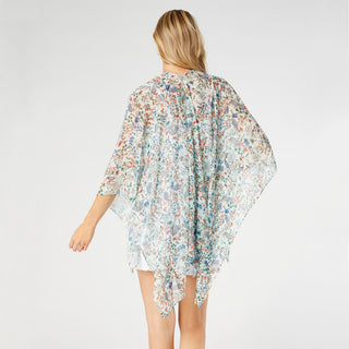 Zion Floral Ruana - Mint Floral