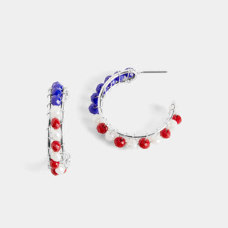 Quincy Earrings - Red/White/Blue
