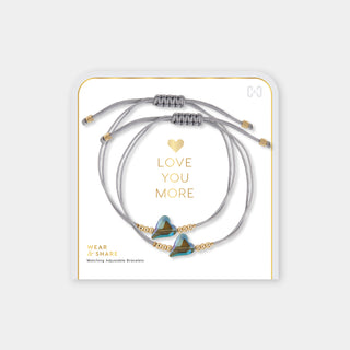 Love You More Wear + Share Bracelet Set - Blue