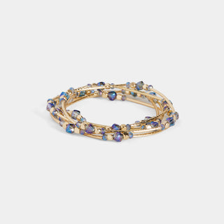 Rosalind Stretch Bracelet Stack - Blue