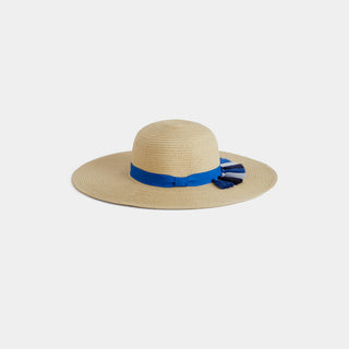 Coretta Floppy Hat - Natural/Blue