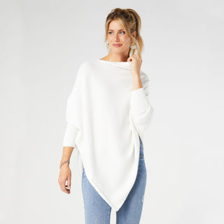 Dylan Sweater Poncho - Bright White