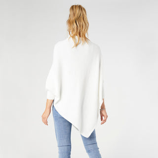 Dylan Sweater Poncho - Bright White