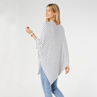 Briar Supersoft Poncho - Navy/Off White