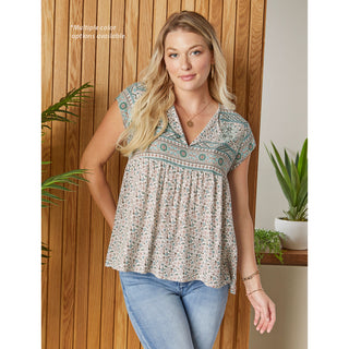Dawn Cap Sleeve Top - Dusty Rose