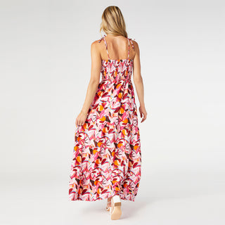 Lily Cinched Maxi Dress - Pink Multi