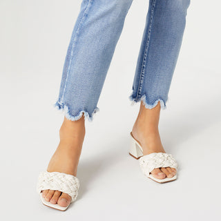 Everstretch Capri with Scalloped Trim - Medium Denim