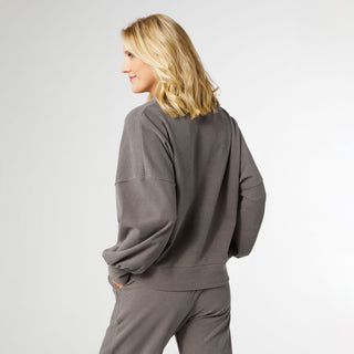 Smooth Zipper Pullover - Charcoal