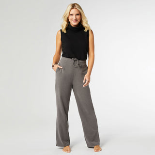 Smooth Wide Leg Pant - Charcoal