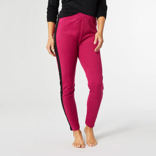 Weekend Brushed Legging with Side Stripe - Pink