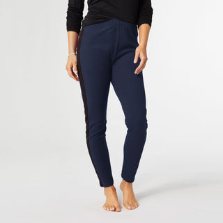 Weekend Brushed Legging with Side Stripe - Lagoon