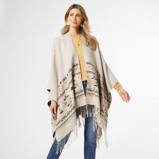 Aurora Reversible Printed Wrap - Denim