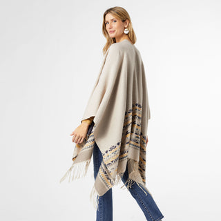 Aurora Reversible Printed Wrap - Denim