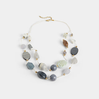 Samira Necklace - Grey Multi