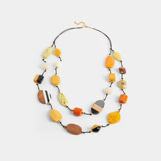 Samira Necklace - Orange Multi