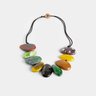 Jani Necklace - Green Multi