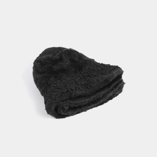 Checker Sherpa Bucket Hat - Black