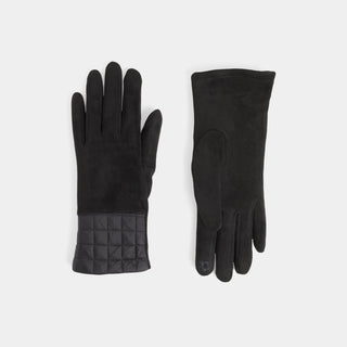 Puffer Wrist Touchscreen Gloves - Black