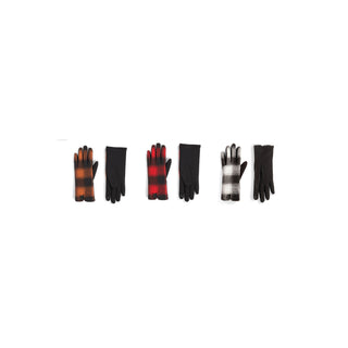 Button Top Plaid Touchscreen Gloves Assortment Pack