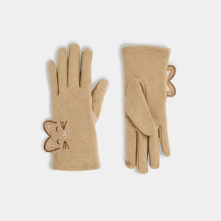 Kitty Ears Touchscreen Gloves - Natural