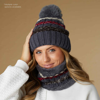 Telluride Winter Knit Hat - Dark Grey Multi