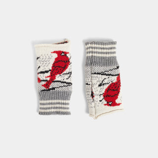 Cardinal Fingerless Gloves - Grey
