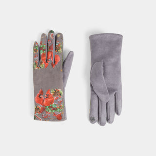 Cardinal Friends Touchscreen Gloves - Grey