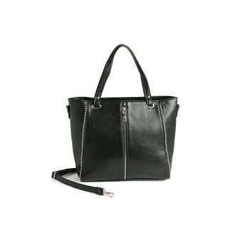 Jenna Studded Tote + Crossbody - Black