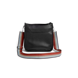 Mini Alma Zip Top Messenger + Strap - Black - Black