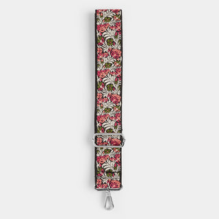 Interchangeable Bag Strap - Black/Pink Floral