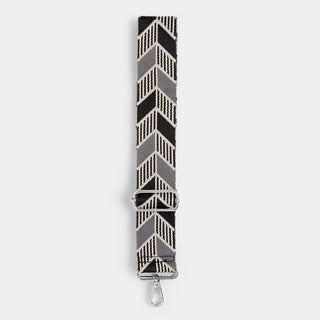 Interchangeable Bag Strap - Grey Chevron