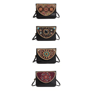 Artisan Beaded Split Pocket Crossbody Assortment Pack - Mixed