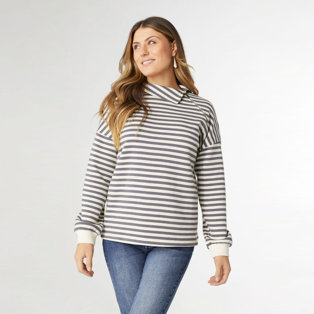 Hayeden Callar Hayden Zip Collar Top - Final Sale – tgbBRANDS