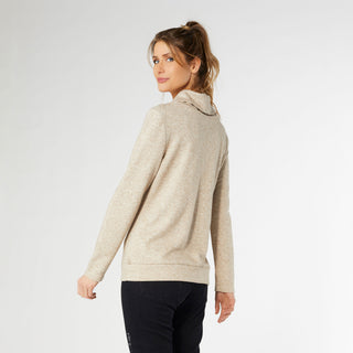 Rory Supersoft Cowl Neck Top - Oatmeal Heather