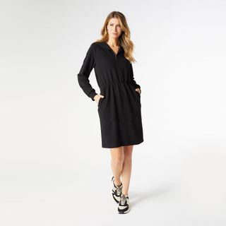 Lyla Long Sleeve Dress with Pockets - Black