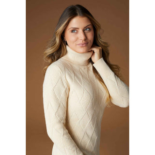 Catalina Roll Neck Sweater Dress - Cream